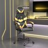 Silla Gaming | Silla De Oficina | Silla Gamer Ergonomica Giratoria Cuero Sintético Negro Y Dorado Cfw790463