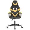 Silla Gaming | Silla De Oficina | Silla Gamer Ergonomica Giratoria Cuero Sintético Negro Y Dorado Cfw790463