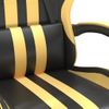 Silla Gaming | Silla De Oficina | Silla Gamer Ergonomica Giratoria Cuero Sintético Negro Y Dorado Cfw790465