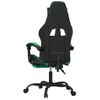 Silla Gaming | Silla De Oficina | Silla Gamer Ergonomica Giratoria Y Reposapiés Cuero Sintético Negro Verde Cfw790486