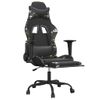 Silla Gaming Masaje | Silla De Oficina | Silla Gamer Ergonomica Reposapiés Cuero Sintético Negro Camuflaje Cfw790487