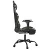 Silla Gaming Masaje | Silla De Oficina | Silla Gamer Ergonomica Reposapiés Cuero Sintético Negro Camuflaje Cfw790487