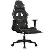 Silla Gaming Masaje | Silla De Oficina | Silla Gamer Ergonomica Reposapiés Cuero Sintético Negro Camuflaje Cfw790490