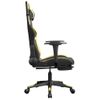 Silla Gaming Masaje | Silla De Oficina | Silla Gamer Ergonomica Y Reposapiés Cuero Sintético Negro Dorado Cfw790507