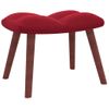 Silla Mecedora | Sillón Balancín Relax | Sillón De Salón Con Reposapiés Terciopelo Rojo Tinto Cfw790584