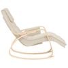 Sillón De Salón | Silla Mecedora De Tela Color Crema Cfw790622