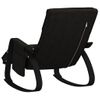 Sillón De Salón | Silla Mecedora De Tela Negro Cfw790647