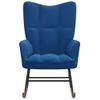 Silla Mecedora | Sillón Balancín Relax | Sillón De Salón De Terciopelo Azul Cfw790651