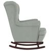 Silla Mecedora | Sillón Balancín Relax | Sillón De Salón Patas De Madera De Caucho Terciopelo Gris Claro Cfw790675