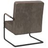 Sillón De Salón | Silla Voladiza De Terciopelo Gris Claro Cfw790708