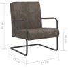 Sillón De Salón | Silla Voladiza De Terciopelo Gris Claro Cfw790708