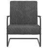 Sillón De Salón | Silla Voladiza De Terciopelo Gris Oscuro Cfw790709