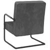 Sillón De Salón | Silla Voladiza De Terciopelo Gris Oscuro Cfw790709