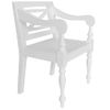 Pack 2 Uds Sillón De Salón | Sillas Batavia Madera Maciza De Caoba Blanco Cfw790714