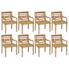 Pack 8 Uds Sillón De Salón | Sillas Batavia Madera Maciza De Teca Cfw790750