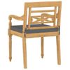 Pack 6 Uds Sillón De Salón | Sillas Batavia Con Cojines Madera Maciza De Teca Cfw790766