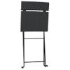 Pack 4 Uds Sillón De Salón | Sillas Cafetería Plegables Acero Y Ratán Sintético Negro Cfw790784