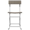 Pack 6 Uds Sillón De Salón | Sillas Cafetería Plegables Acero Y Ratán Sintético Gris Cfw790787