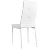 Pack 6 Uds Sillas Comedor | Silla De Cocina | Mueble De Comedor Cuero Artificial Blanco Cfw790802