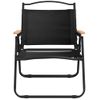 Pack 2 Uds Sillón De Salón | Sillas De Camping Tela Oxford Negro 54x43x59 Cm Cfw790826