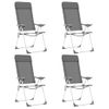 Pack 4 Uds Sillón De Salón | Sillas De Camping Plegables Aluminio Gris Cfw790836