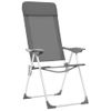 Pack 4 Uds Sillón De Salón | Sillas De Camping Plegables Aluminio Gris Cfw790836