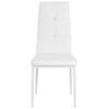 Pack 2 Uds Sillas De Comedor | Silla De Cocina | Mueble De Comedor Cuero Sintético Blanco Cfw790852