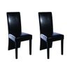 Pack 2 Uds Sillas De Comedor | Silla De Cocina | Mueble De Comedor Cuero Sintético Negro Cfw790865