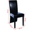 Pack 2 Uds Sillas De Comedor | Silla De Cocina | Mueble De Comedor Cuero Sintético Negro Cfw790865