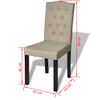 Pack 2 Uds Sillas De Comedor | Silla De Cocina | Mueble De Comedor De Tela Camel Cfw790871