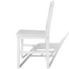 Pack 2 Uds Sillas De Comedor | Silla De Cocina | Mueble De Comedor Madera De Pino Blancas Cfw790893