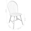 Pack 2 Uds Sillas De Comedor | Silla De Cocina | Mueble De Comedor Madera Maciza De Caucho Blanca Cfw790898