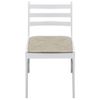 Pack 2 Uds Sillas De Comedor | Silla De Cocina | Mueble De Comedor Madera Maciza Caucho Terciopelo Blanco Cfw790899