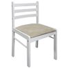 Pack 2 Uds Sillas De Comedor | Silla De Cocina | Mueble De Comedor Madera Maciza Caucho Terciopelo Blanco Cfw790899