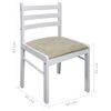 Pack 2 Uds Sillas De Comedor | Silla De Cocina | Mueble De Comedor Madera Maciza Caucho Terciopelo Blanco Cfw790899