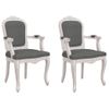 Pack 2 Uds Sillas De Comedor | Silla De Cocina | Mueble De Comedor Tela Gris Oscuro 62x59,5x100,5 Cm Cfw790955