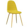 Pack 2 Uds Sillas De Comedor | Silla De Cocina | Mueble De Comedor Terciopelo Amarillo Mostaza Cfw790964