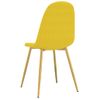 Pack 2 Uds Sillas De Comedor | Silla De Cocina | Mueble De Comedor Terciopelo Amarillo Mostaza Cfw790964