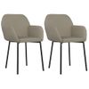 Pack 2 Uds Sillas De Comedor | Silla De Cocina | Mueble De Comedor Terciopelo Gris Claro Cfw790978