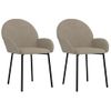 Pack 2 Uds Sillas De Comedor | Silla De Cocina | Mueble De Comedor Terciopelo Gris Claro Cfw790980