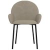 Pack 2 Uds Sillas De Comedor | Silla De Cocina | Mueble De Comedor Terciopelo Gris Claro Cfw790980