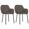 Pack 2 Uds Sillas De Comedor | Silla De Cocina | Mueble De Comedor Terciopelo Gris Oscuro Cfw790988