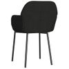 Pack 2 Uds Sillas De Comedor | Silla De Cocina | Mueble De Comedor Terciopelo Negro Cfw791002