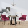 Pack 2 Uds Sillas De Comedor | Silla De Cocina | Mueble De Comedor Terciopelo Rojo Tinto Cfw791004