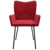 Pack 2 Uds Sillas De Comedor | Silla De Cocina | Mueble De Comedor Terciopelo Rojo Tinto Cfw791005