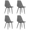 Pack 4 Uds Sillas De Comedor | Silla De Cocina | Mueble De Comedor Gris Pp Cfw791052