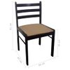 Pack 4 Uds Sillas De Comedor | Silla De Cocina | Mueble De Comedor Madera Maciza Caucho Terciopelo Marrón Cfw791070