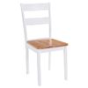 Pack 4 Uds Sillas De Comedor | Silla De Cocina | Mueble De Comedor Madera Maciza De Caucho Blanco Cfw791071