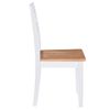 Pack 4 Uds Sillas De Comedor | Silla De Cocina | Mueble De Comedor Madera Maciza De Caucho Blanco Cfw791071