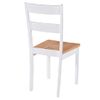 Pack 4 Uds Sillas De Comedor | Silla De Cocina | Mueble De Comedor Madera Maciza De Caucho Blanco Cfw791071